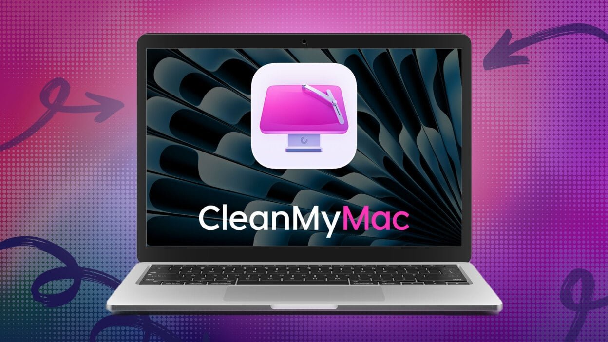 Macbook on stylized background