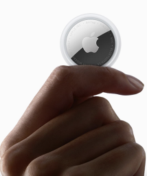 apple airtag held in hand